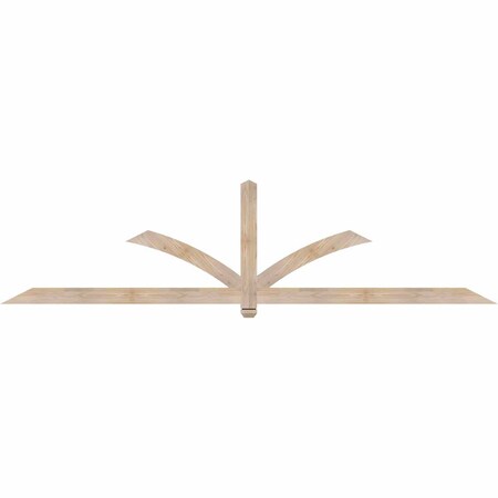 Ekena Millwork Redmond Smooth Timber Gable Bracket, Douglas Fir, 108"W x 27"H x 1 1/2"D x 3 1/2"F, 6/12 Pitch GBW108X27X0204RED00SDF